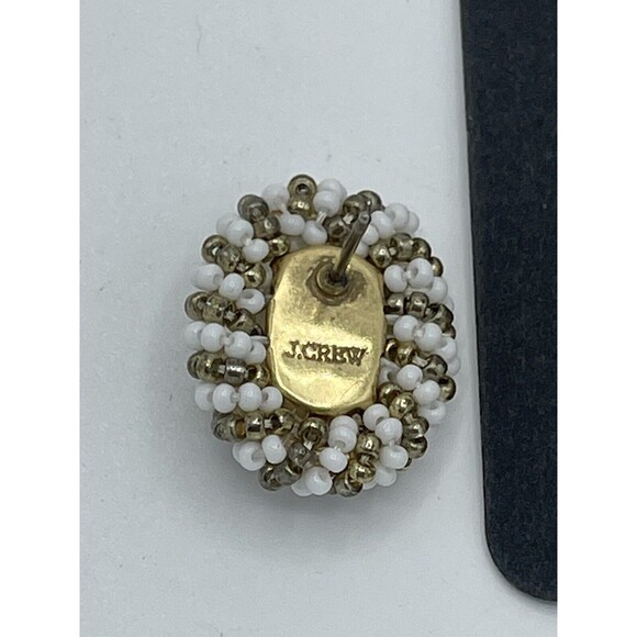 J. Crew Seed Bead Oval Stud Earrings New - Picture 5 of 6